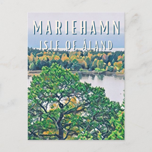 Postal Mariehamn, la ville des îles Åland (Anverso)