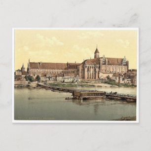 Postal Marienburg, lado oeste, Prusia, Alemania (es decir