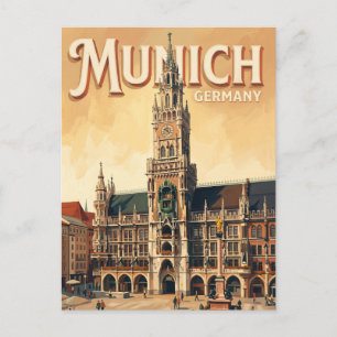 Postal Marienplatz Múnich Alemania