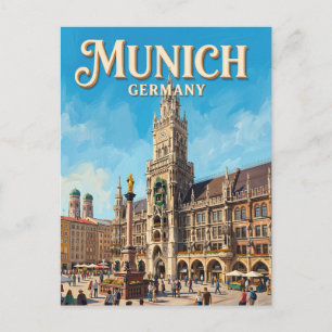 Postal Marienplatz Múnich Alemania