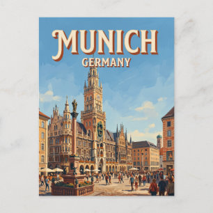 Postal Marienplatz Múnich Alemania