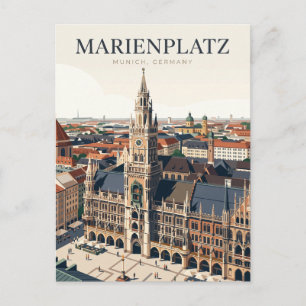 Postal Marienplatz Múnich Alemania