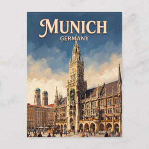 Postal Marienplatz Múnich Alemania