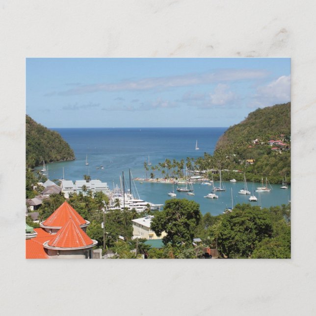 Postal Marigot Bay Santa Lucía (Anverso)