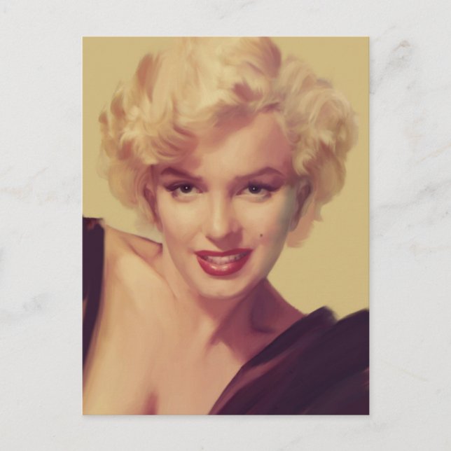 Postal Marilyn en negro (Anverso)