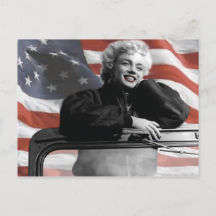 Postal Marilyn Patriótico