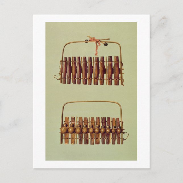 Postal Marimba, vista frontal y posterior, sudafricana, d (Anverso)