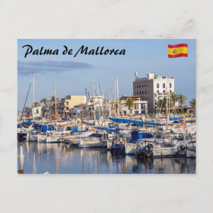 Postal Marina de Portixol al atardecer - Palma de Mallorc