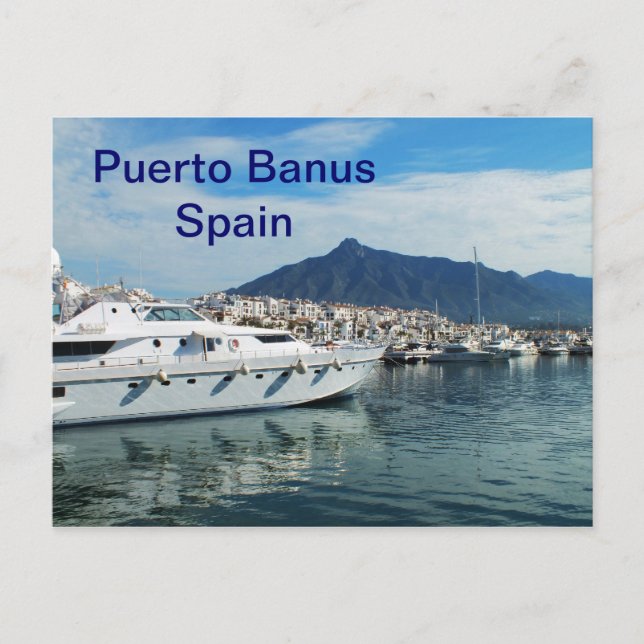 Postal Marina, Puerto Banús, España (Anverso)