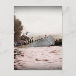 Postal Marineros en un barco de captura