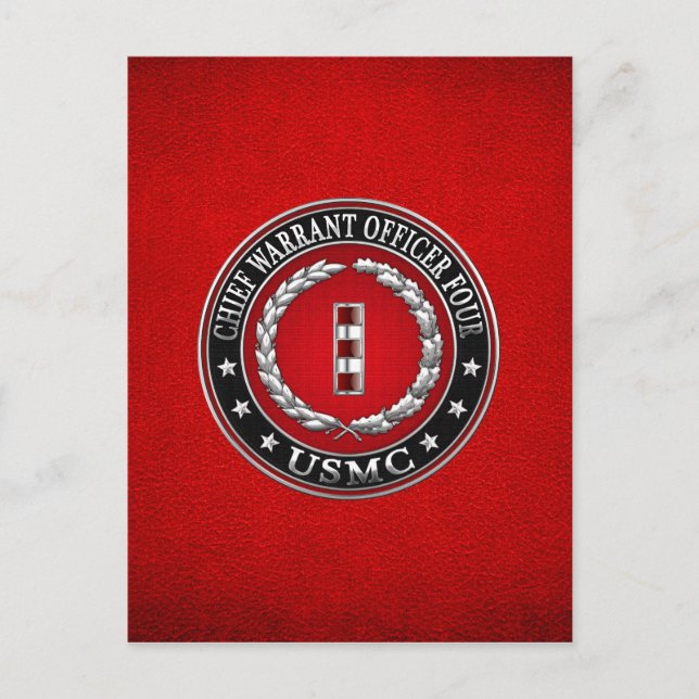 Postal Marines de EE. UU.: Jefe de Orden Cuatro (USMC CWO (Anverso)