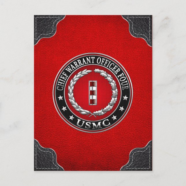 Postal Marines de EE. UU.: Jefe de Orden Cuatro (USMC CWO (Anverso)