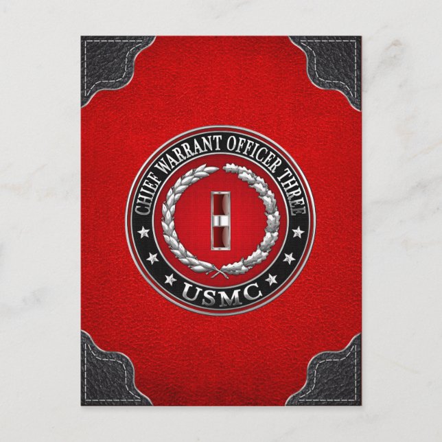 Postal Marines de EE. UU.: Orden de Jefe Tres (USMC CWO-3 (Anverso)