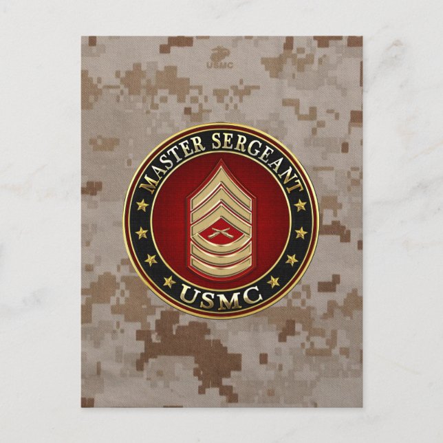 Postal Marines de EE.UU.: Sargento mayor (USMC MSgt) [3D] (Anverso)
