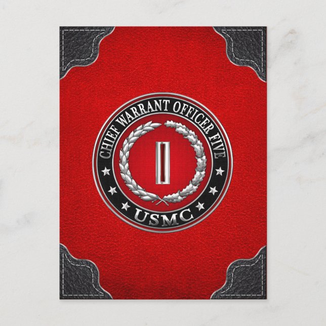 Postal Marines estadounidenses: 5 (USMC CWO-5) [3D] (Anverso)