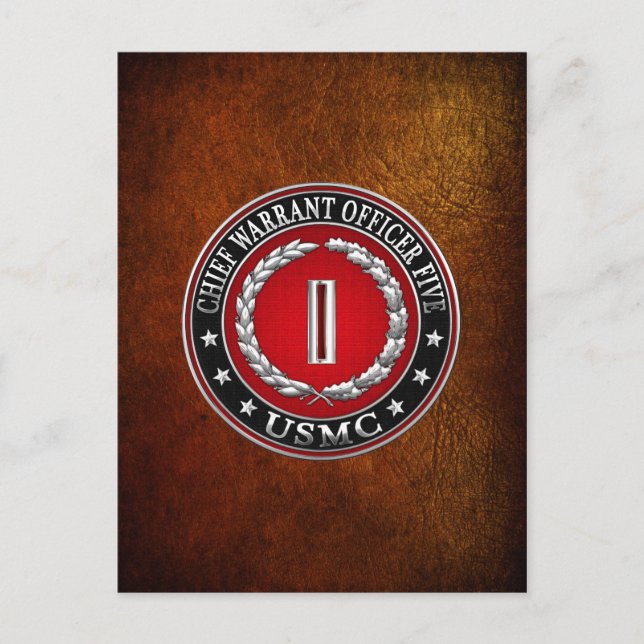 Postal Marines estadounidenses: 5 (USMC CWO-5) [3D] (Anverso)