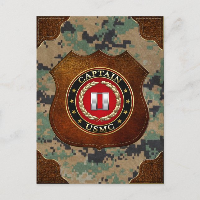 Postal Marines Estadounidenses: Capitán (USMC Capt) [3D] (Anverso)