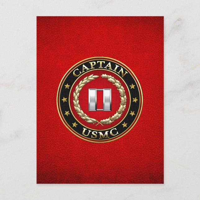 Postal Marines Estadounidenses: Capitán (USMC Capt) [3D] (Anverso)