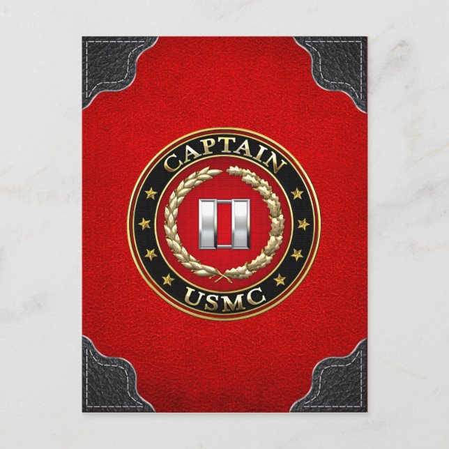 Postal Marines Estadounidenses: Capitán (USMC Capt) [3D] (Anverso)