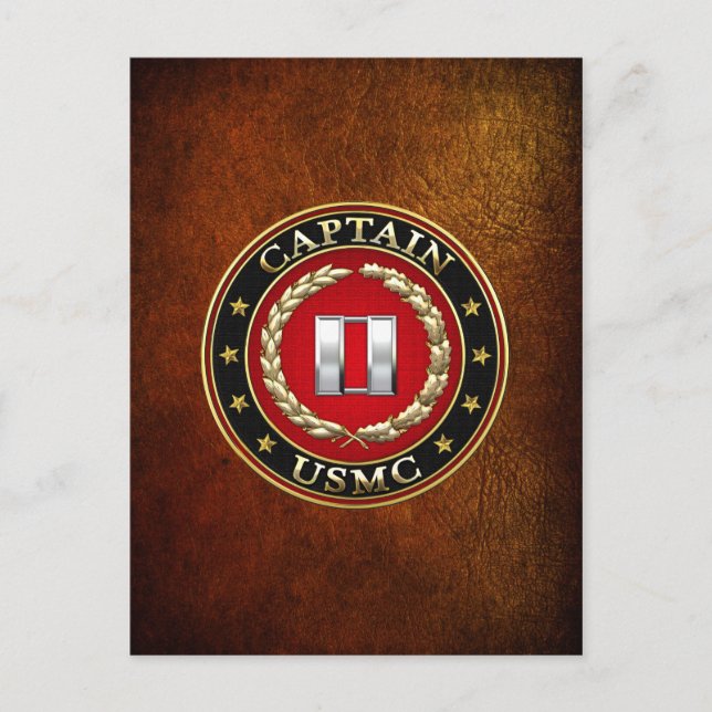 Postal Marines Estadounidenses: Capitán (USMC Capt) [3D] (Anverso)
