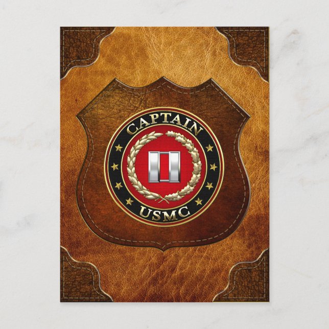 Postal Marines Estadounidenses: Capitán (USMC Capt) [3D] (Anverso)