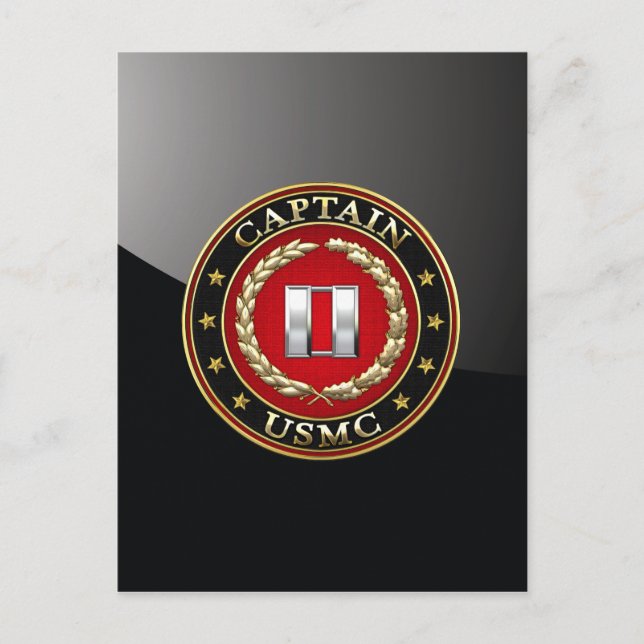 Postal Marines Estadounidenses: Capitán (USMC Capt) [3D] (Anverso)