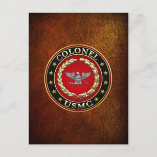 Postal Marines Estadounidenses: Coronel (USMC Col) [3D]