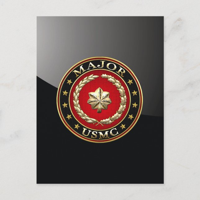 Postal Marines Estadounidenses: Mayor (USMC Mayor) [3D] (Anverso)