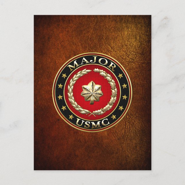 Postal Marines Estadounidenses: Mayor (USMC Mayor) [3D] (Anverso)