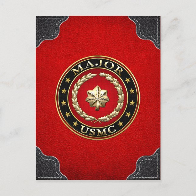 Postal Marines Estadounidenses: Mayor (USMC Mayor) [3D] (Anverso)