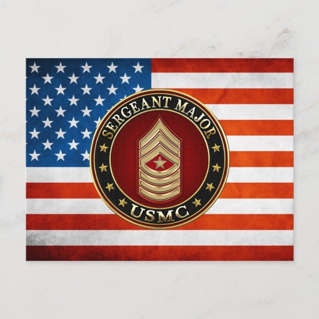 Postal Marines Estadounidenses: Sargento Mayor (USMC SgtM (Anverso)