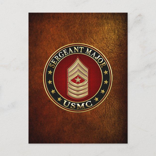 Postal Marines Estadounidenses: Sargento Mayor (USMC SgtM (Anverso)