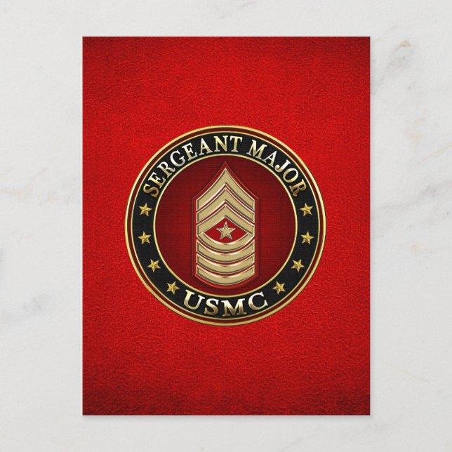 Postal Marines Estadounidenses: Sargento Mayor (USMC SgtM (Anverso)
