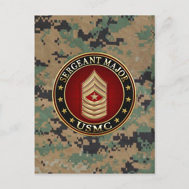 Postal Marines Estadounidenses: Sargento Mayor (USMC SgtM (Anverso)