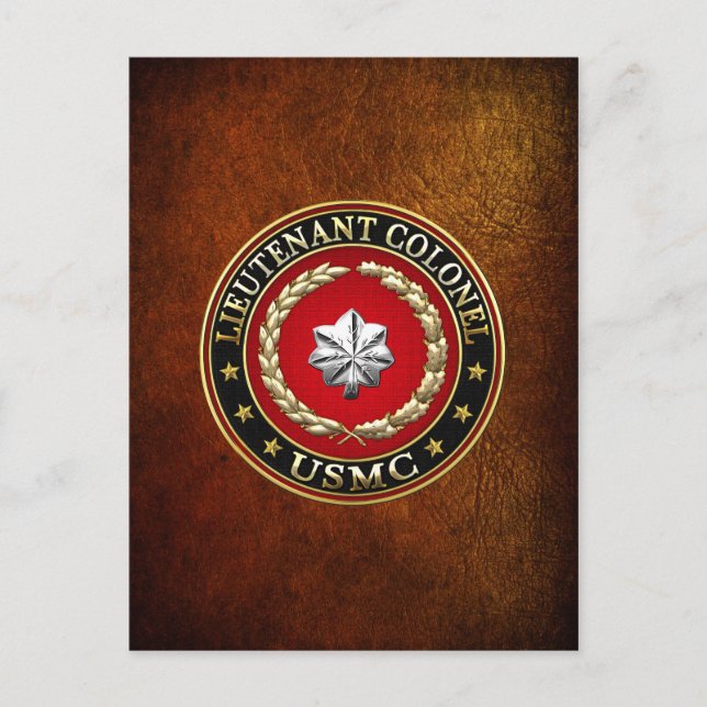Postal Marines Estadounidenses: Teniente Coronel (USMC Lt (Anverso)