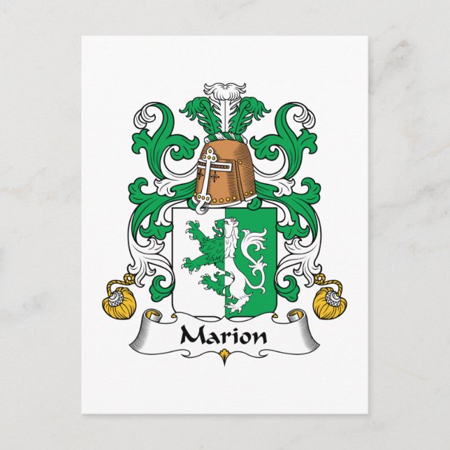 Postal Marion Family Crest (Anverso)