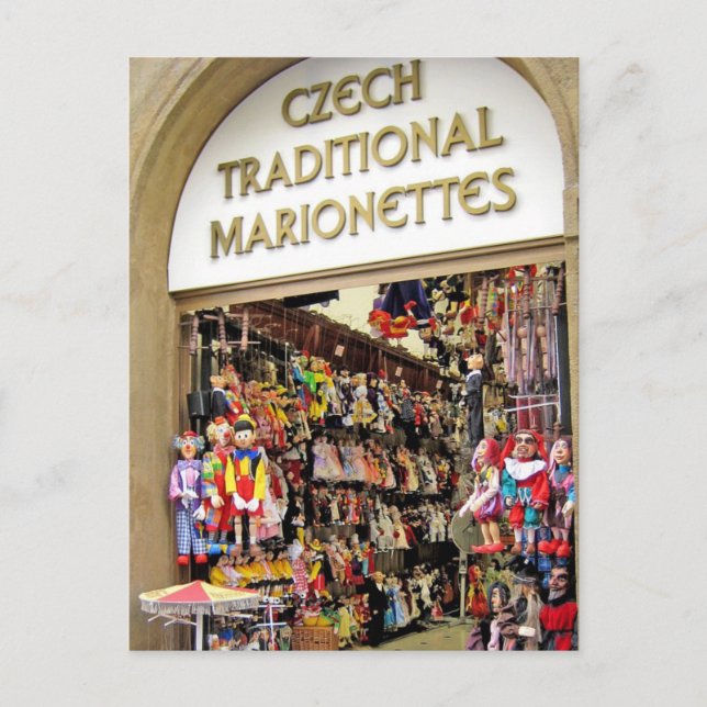 Postal Marionetas de la República Checa (Anverso)