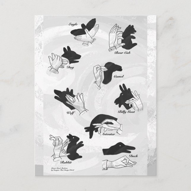 Postal Marionetas en la sombra (Anverso)