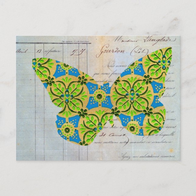 Postal Mariposa (Anverso)