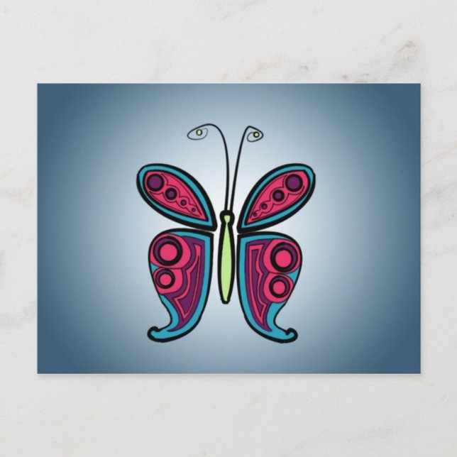 Postal mariposa (Anverso)