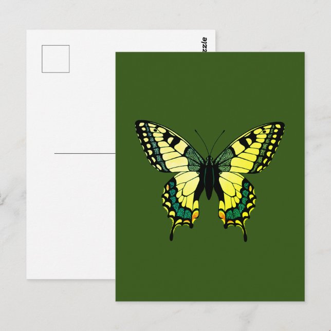 Postal Mariposa (Anverso / Reverso)