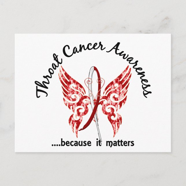 Postal Mariposa 6.1 Cáncer de garganta (Anverso)