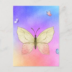 Postal Mariposa acuarela