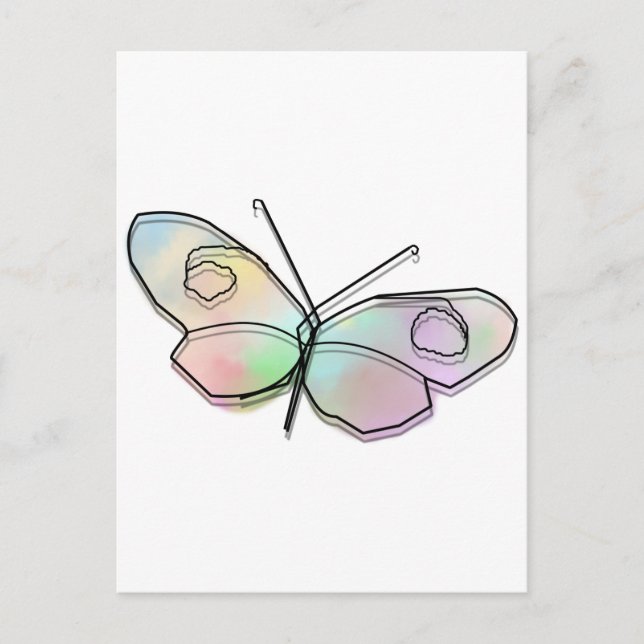 Postal Mariposa alambre (Anverso)