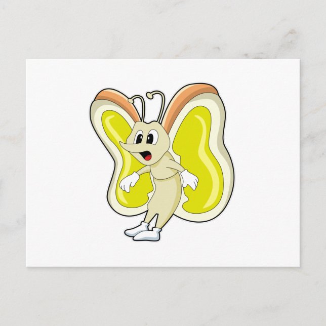 Postal Mariposa amarilla (Anverso)