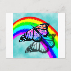 Postal Mariposa arcoiris