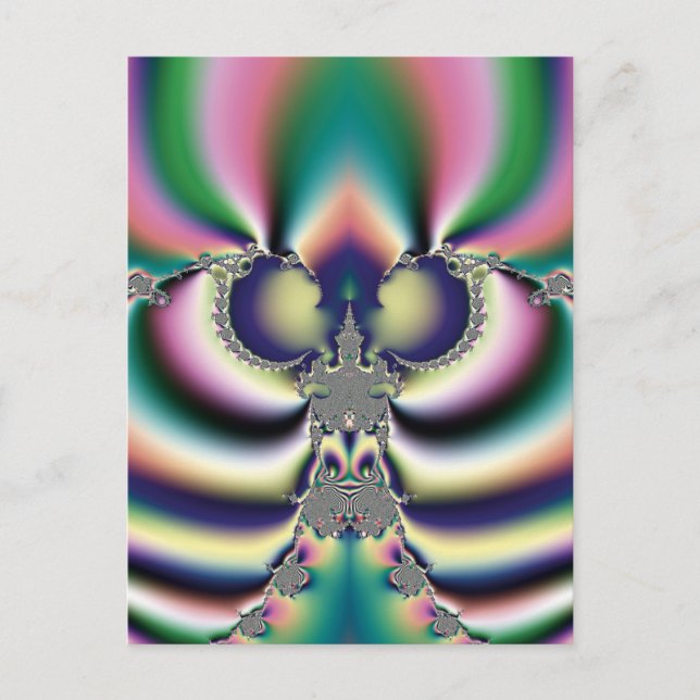 Postal Mariposa Arcoíris (Anverso)