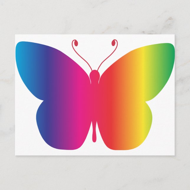 Postal Mariposa arcoiris (Anverso)