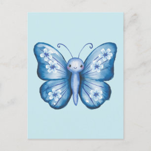Postal Mariposa azul