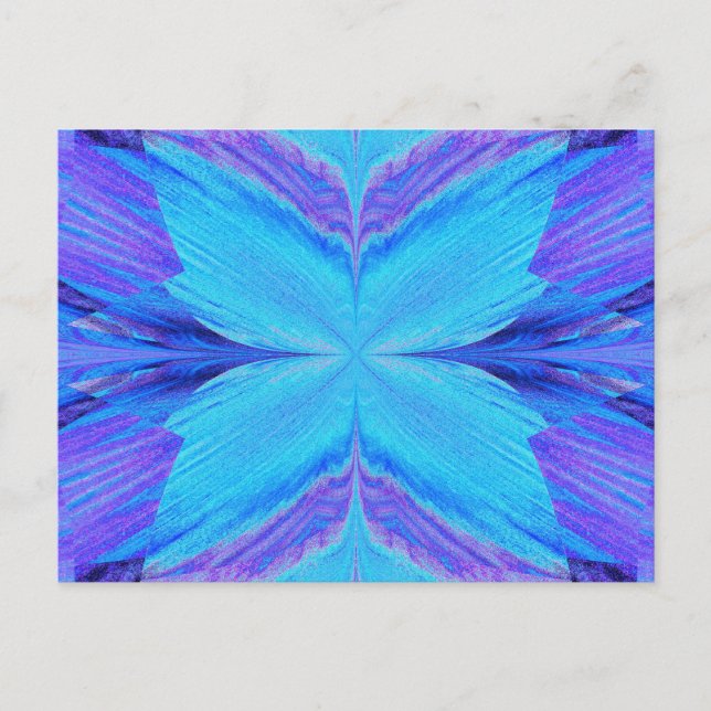 Postal Mariposa azul cielo (Anverso)